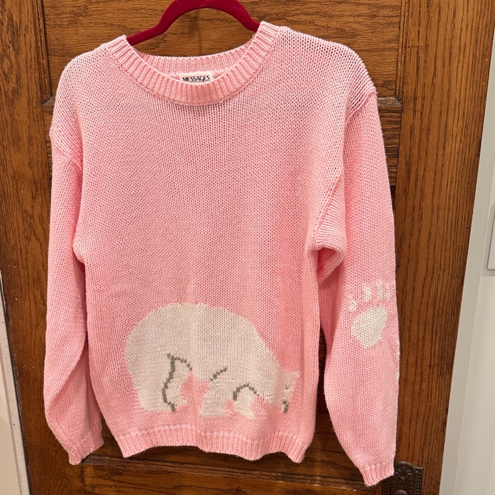 Vintage polar bear knit sweater 

100% acrylic 

Made in Korea